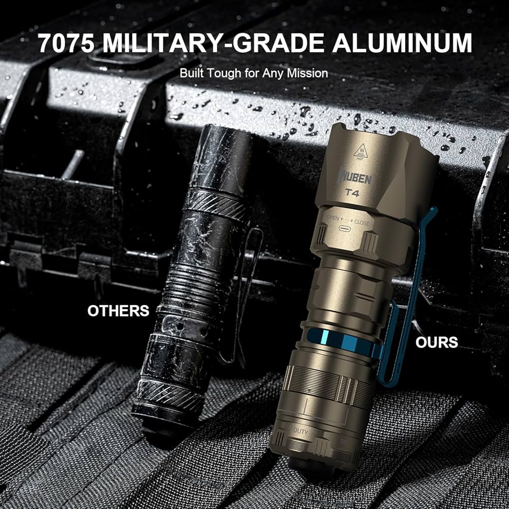 WUBEN T4 Tactical Flashlight Rechargeable, EDC Flashlight